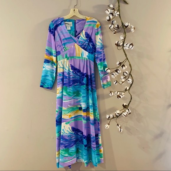 Tori Richard Dresses & Skirts - Vintage 70s Tori Richards Maxi Dress Made in HI